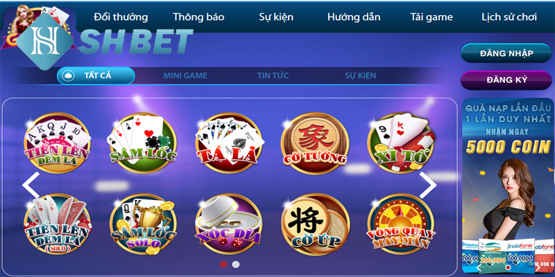 Chơi thử game bài tại SHBET